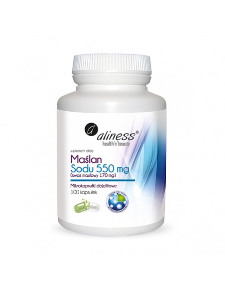 ALINESS Maślan Sodu 550mg 100veg kap