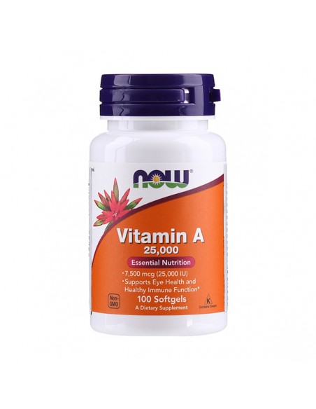 NOW FOODS Vitamin A 25000iu 100 softgels